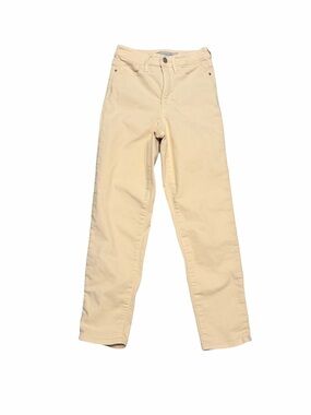 Athleta High-Rise Straight Jeans in Pale Beige